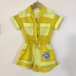 Zimmermann Kids Ginger Pocket Playsuit Romper